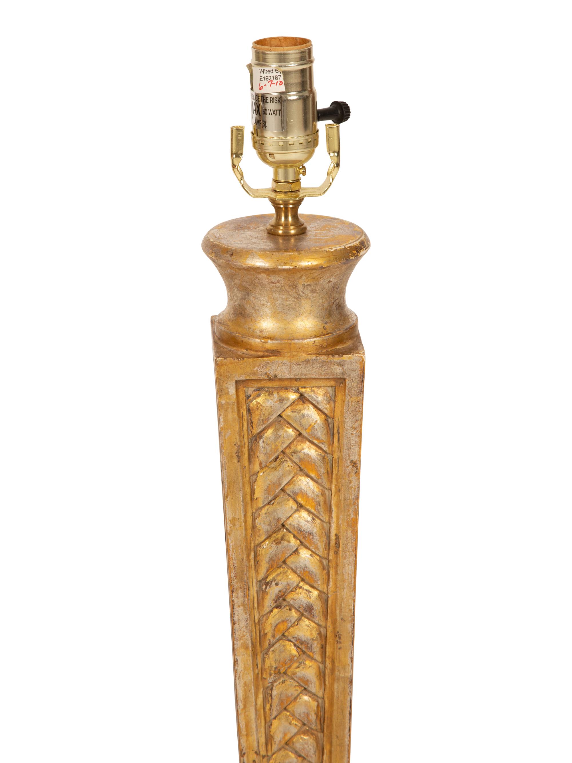 A Pair of Giltwood Table Lamps