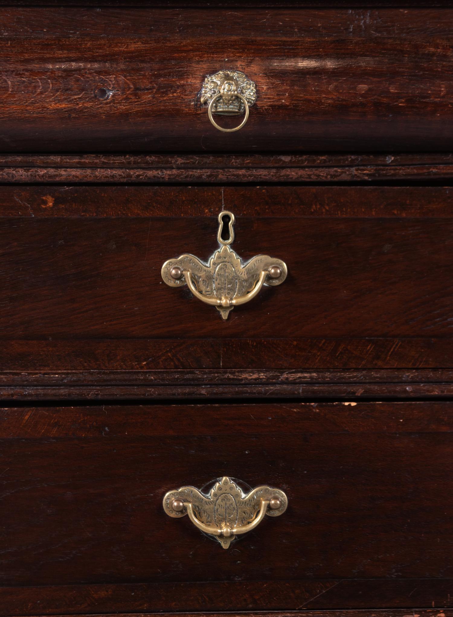 A George II Style Oak Chest on Stand