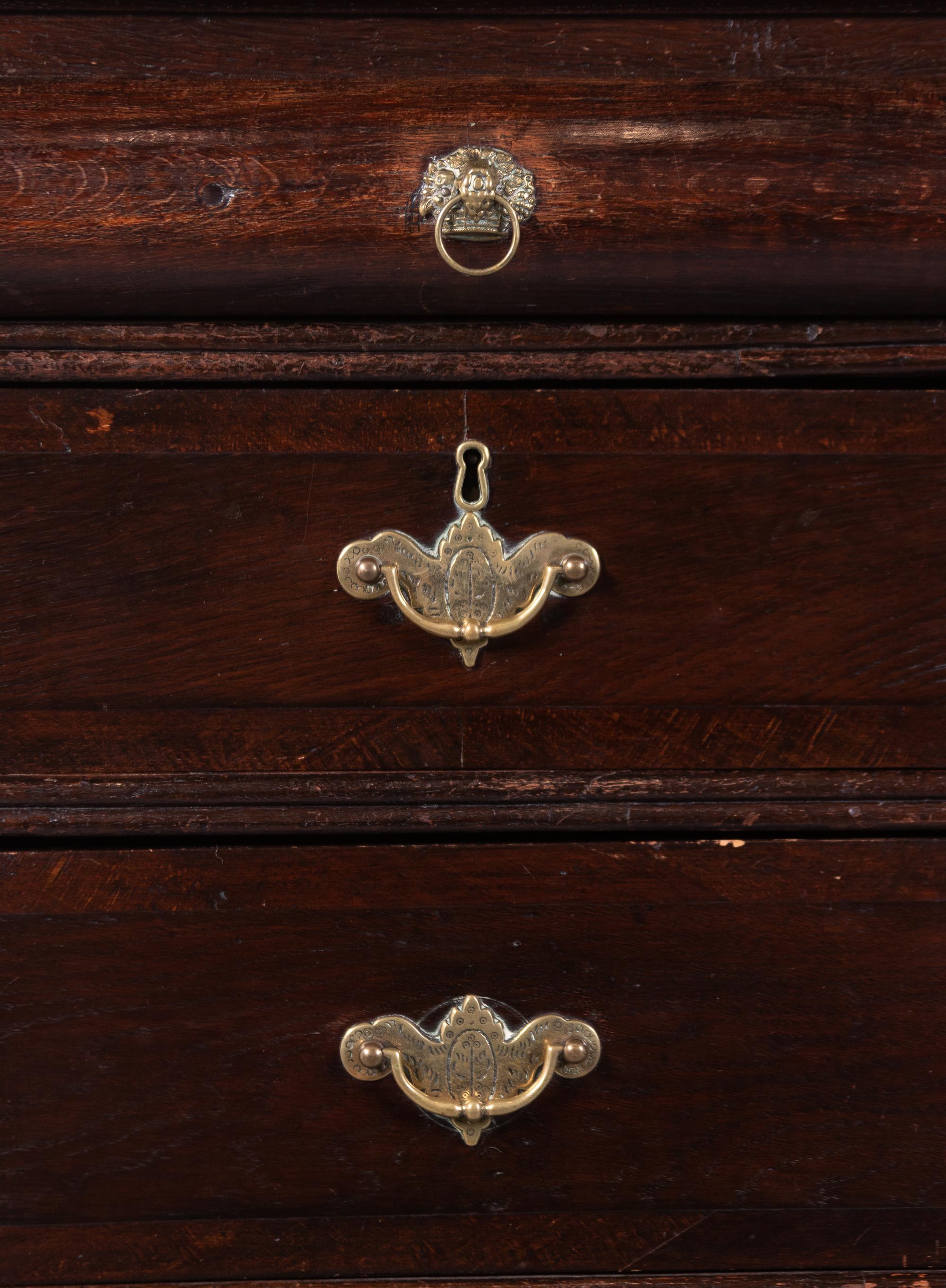 A George II Style Oak Chest on Stand