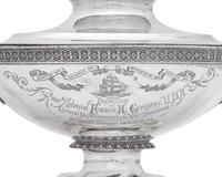 An Impressive Sterling Silver Presentation Tureen and Undertray Made for Admiral Francis H. Gregory (1789-1866)
