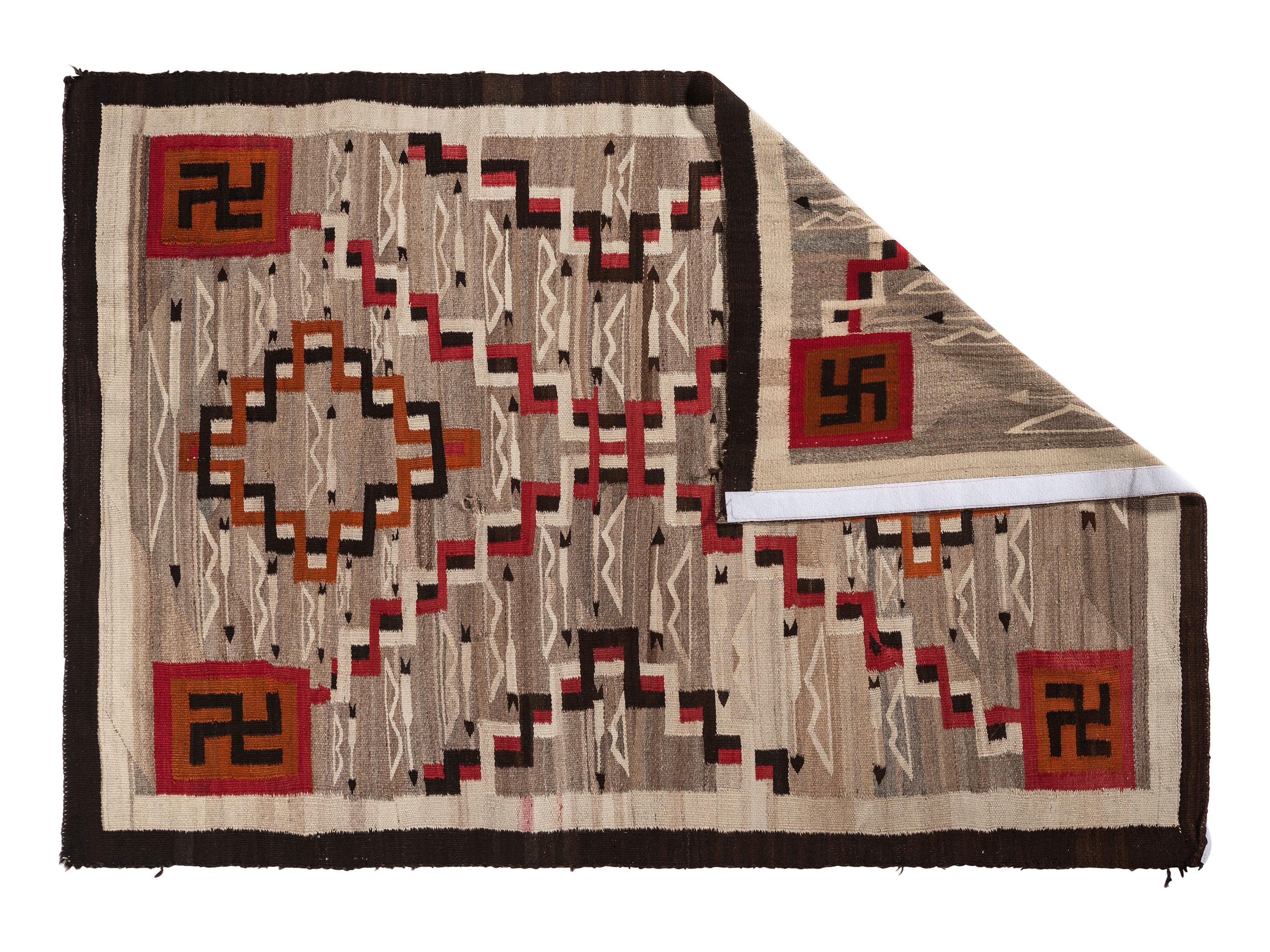 Navajo Pictorial Storm Pattern Weaving / Rug