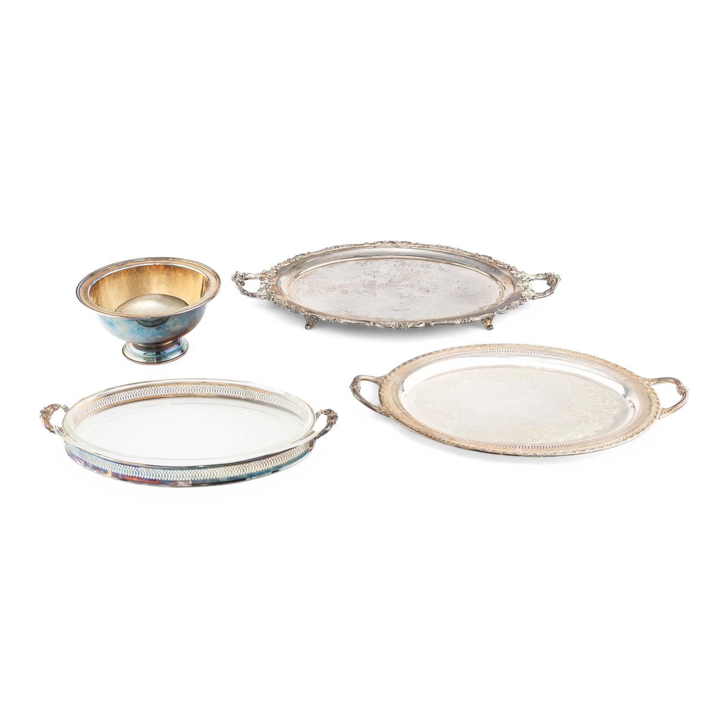 Four Silver-Plate Table Articles