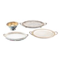 Four Silver-Plate Table Articles