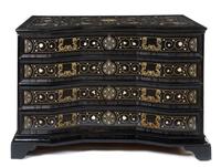 An Italian Ebony Chest of Drawers Height 40 1/4 x width 50 1/2 x depth 26 1/2 inches. — 17TH/18TH CENTURY