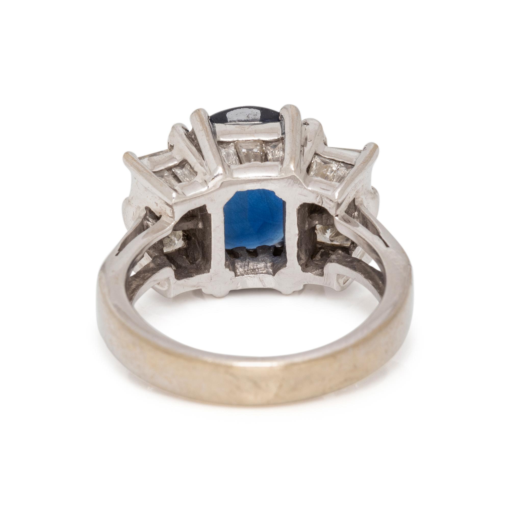 SAPPHIRE AND DIAMOND RING