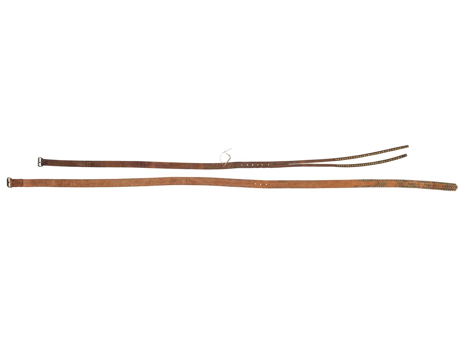 Apsáalooke [Crow] Beaded and Tacked Leather Belts