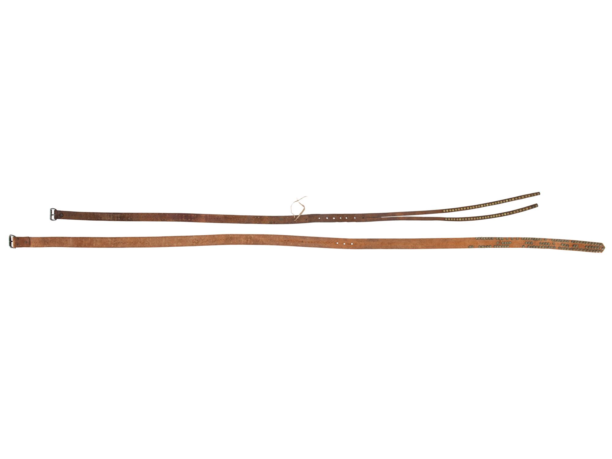 Apsáalooke [Crow] Beaded and Tacked Leather Belts