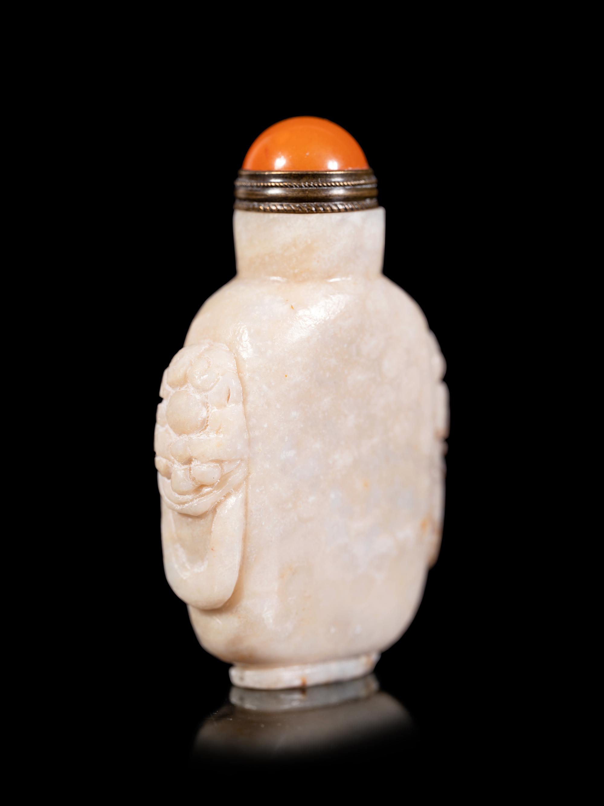 Five Chinese Hardstone Snuff Bottles