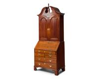 A Chippendale Cedar Desk and Bookcase