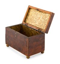 A George III Walnut Tea Caddy
