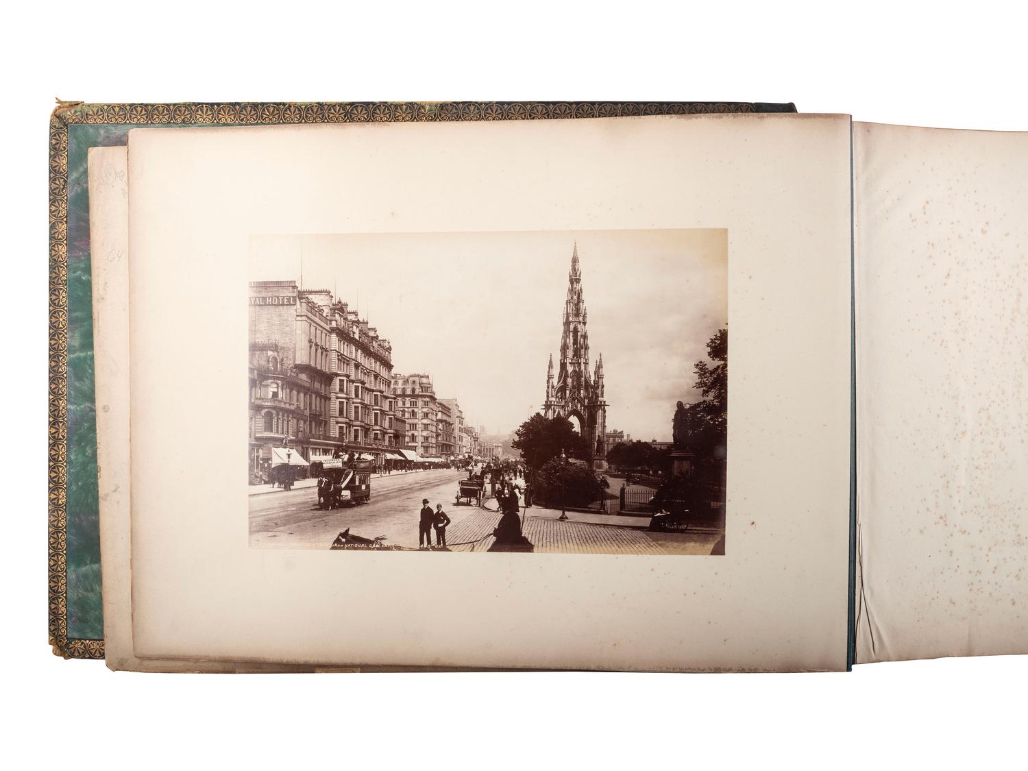 [EARLY PHOTOGRAPHY]. 5 albums with photographs of Europe and Australia.