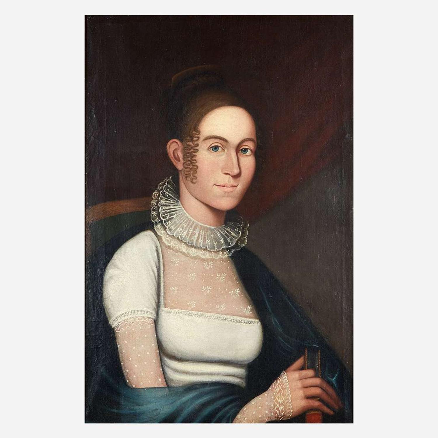 Zedekiah Belknap (1781-1858) Portrait of a Young Lady Holding a Book