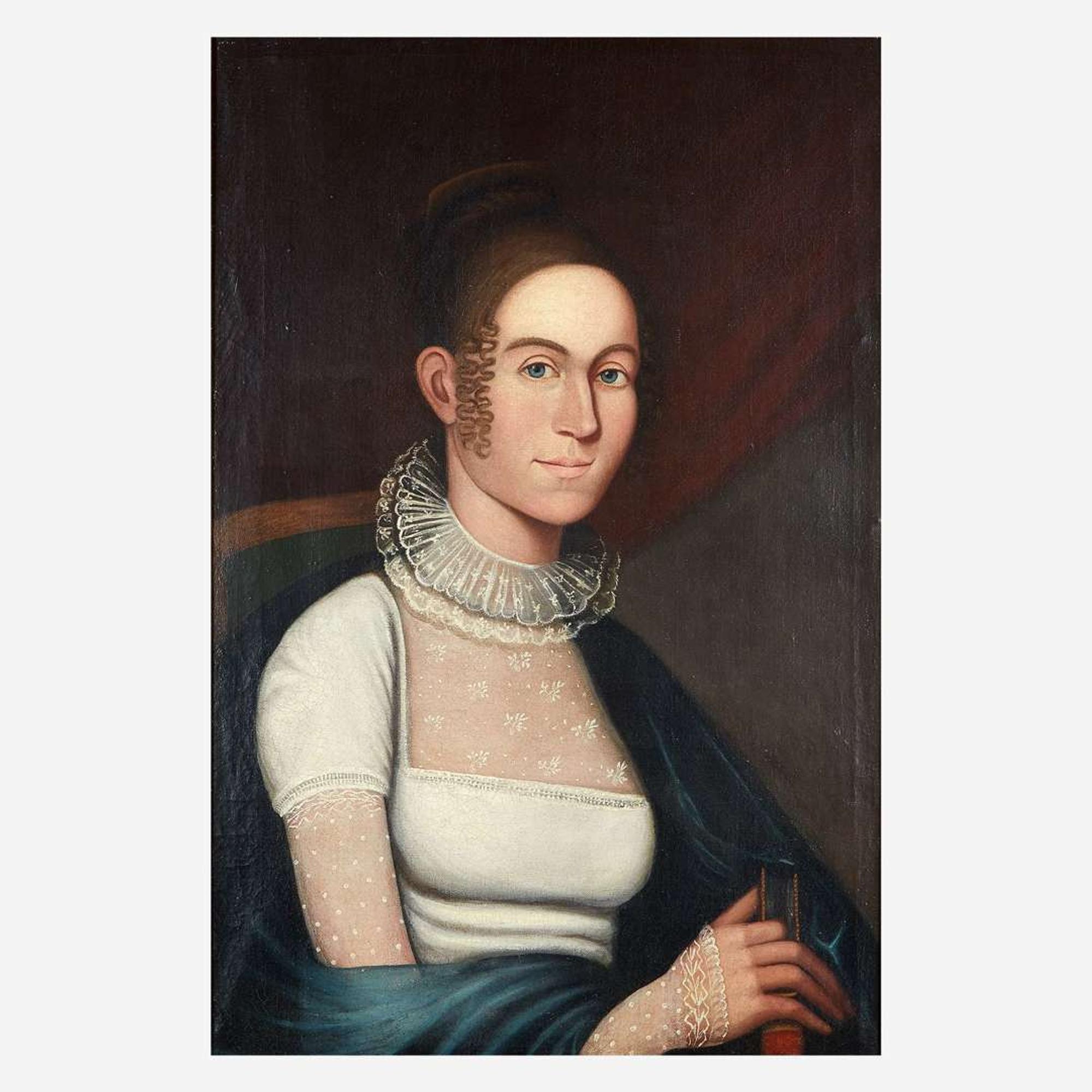 Zedekiah Belknap (1781-1858) Portrait of a Young Lady Holding a Book