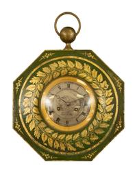 A French Directoire Tôle Peinte Wall Clock