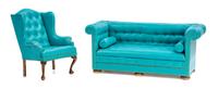 An English Style Parlor Suite Height of first 2 5/8 x width 6 3/8 x depth 2 3/4 inches. — Gail Steffey