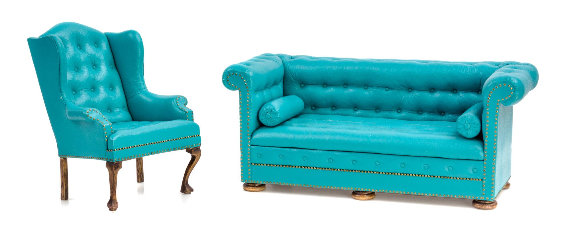 An English Style Parlor Suite Height of first 2 5/8 x width 6 3/8 x depth 2 3/4 inches. — Gail Steffey