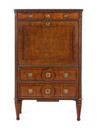 A Directoire Brass Mounted Mahogany Secrétaire à Abattant