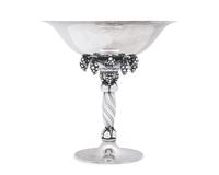 A Large Georg Jensen Silver Grapevine Pattern Centerpiece Tazza