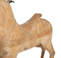 A Pair of Italian Carved Wood Carousel Horses in the Manner of Gustav Dentzel