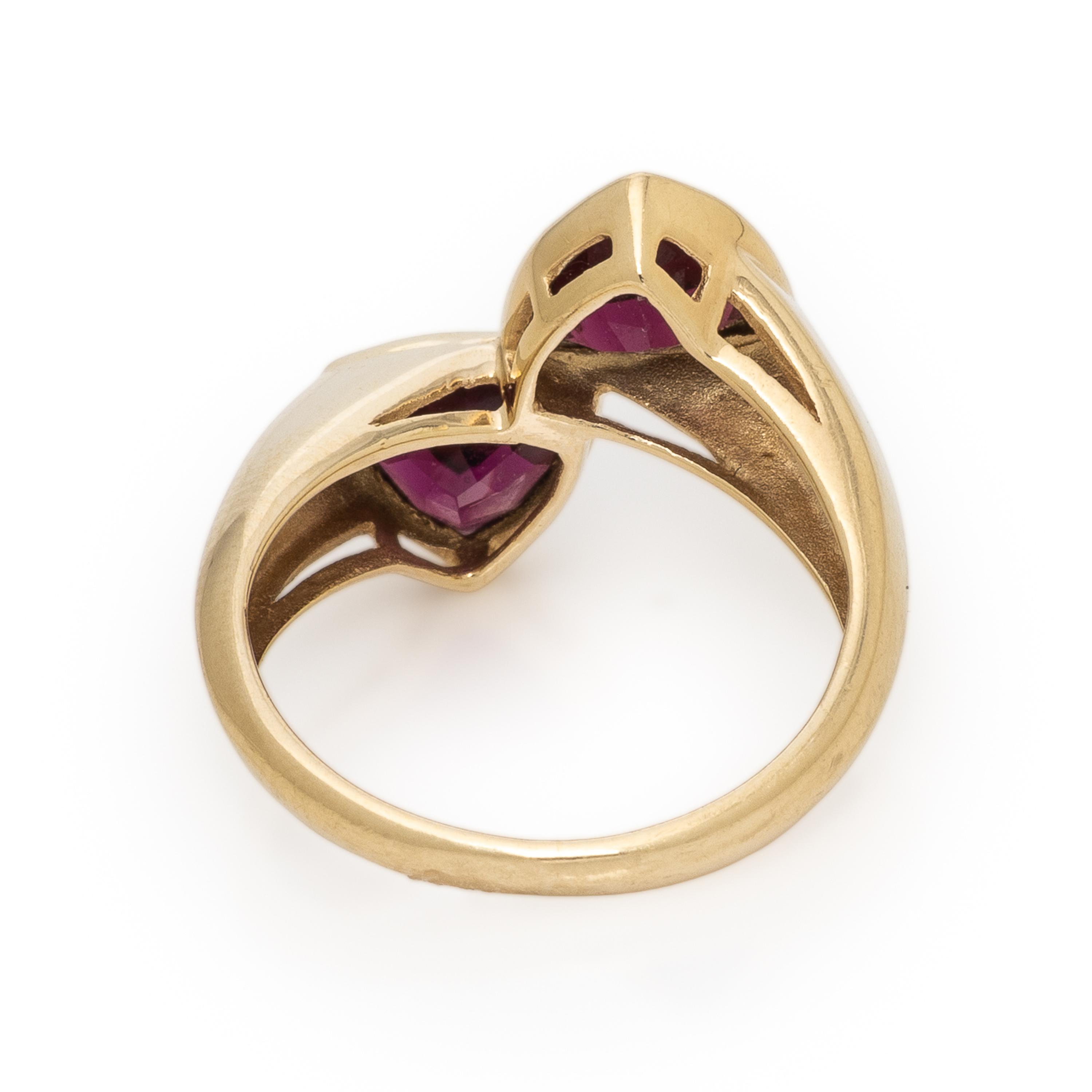 Yellow Gold and Garnet Demi Parure
