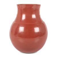 Polished Redware Pottery Jar, with Two Incised Bear Paws