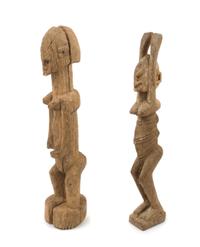 Two Dogon Wood Figures Height of taller example 17 1/8 inches. — MALI, LATE 19TH/EARLY 20TH CENTURY