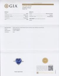 A 14 Karat White Gold, Sapphire and Diamond Ring, 3.50 dwts.