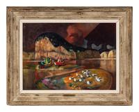 Cliffs, Water, Boats , 1976