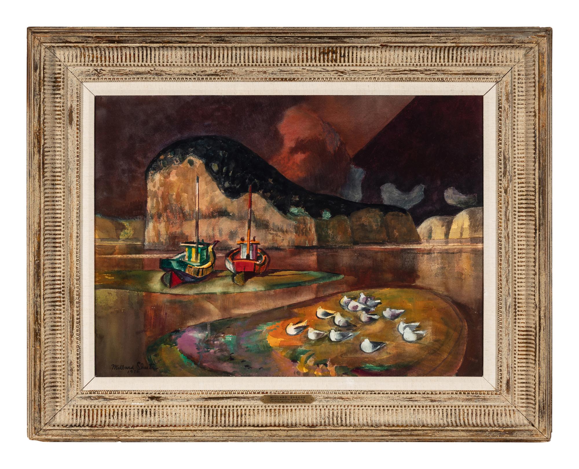 Cliffs, Water, Boats , 1976