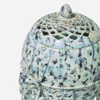 A Wedgwood Majolica Egyptian Revival Pastille Burner UK, 1860s