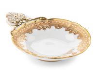 An Alexander III Imperial Porcelain Factory Oyster Dish from the Alexander Alexandrovich Banquet Service