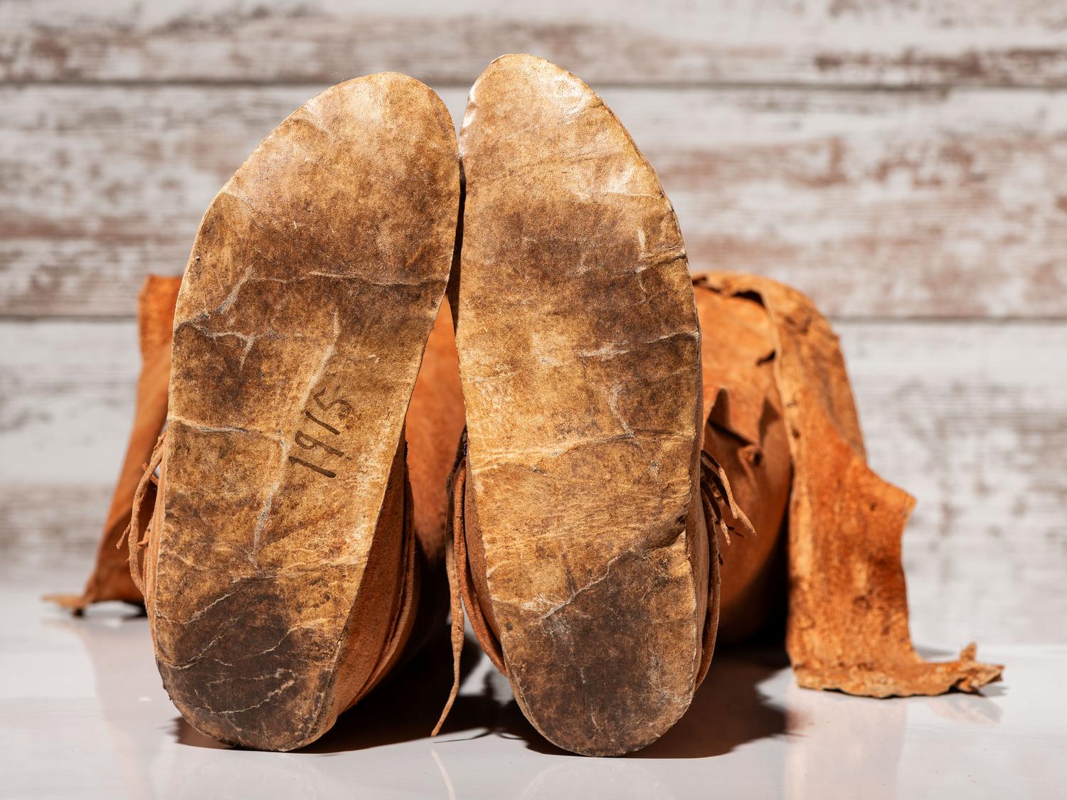 Cheyenne Beaded Hide Boot Moccasins