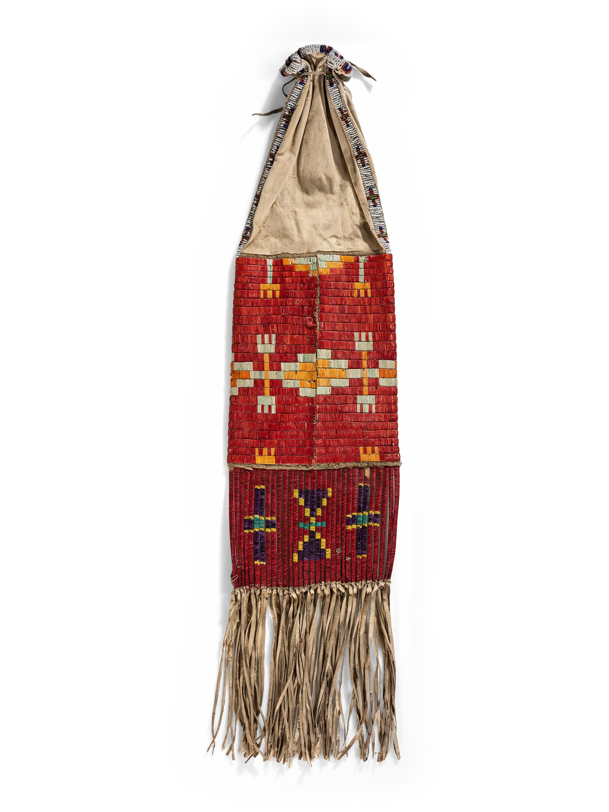 Sioux Quilled Hide Tobacco Bag