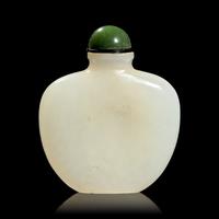 A Chinese White Jade Snuff Bottle, 19th Century