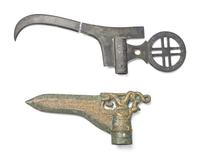 Two Chinese Bronze Archaistic Ge