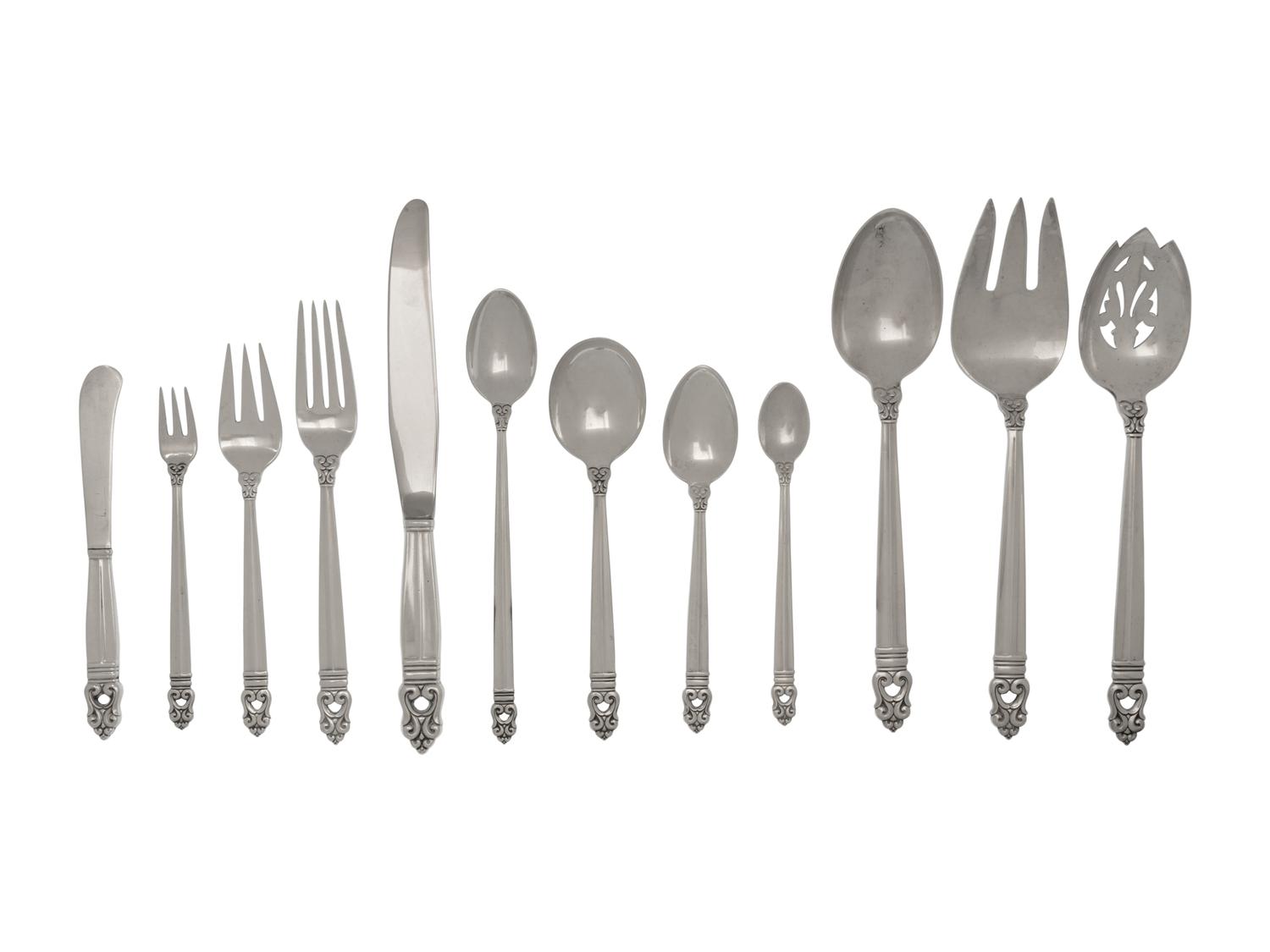 An American Silver Flatware Service