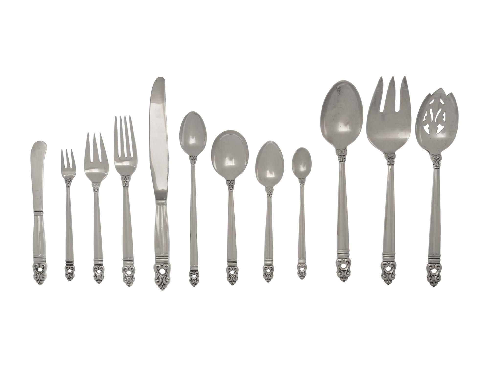 An American Silver Flatware Service