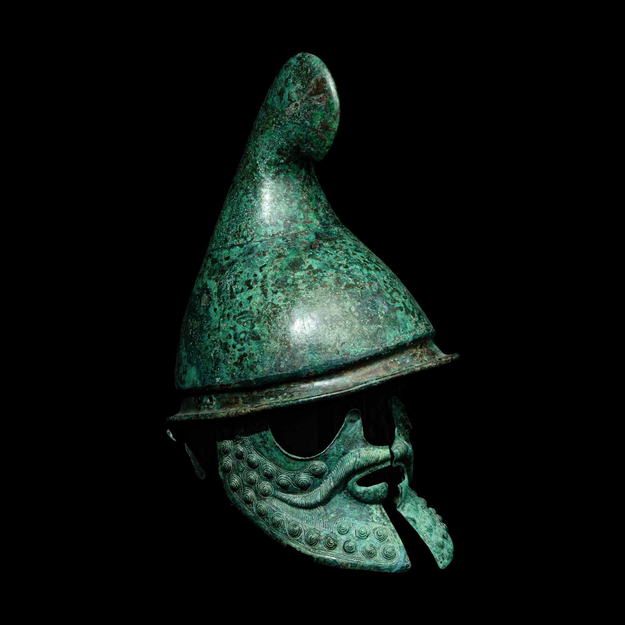 A Greek Bronze Phrygian Helmet