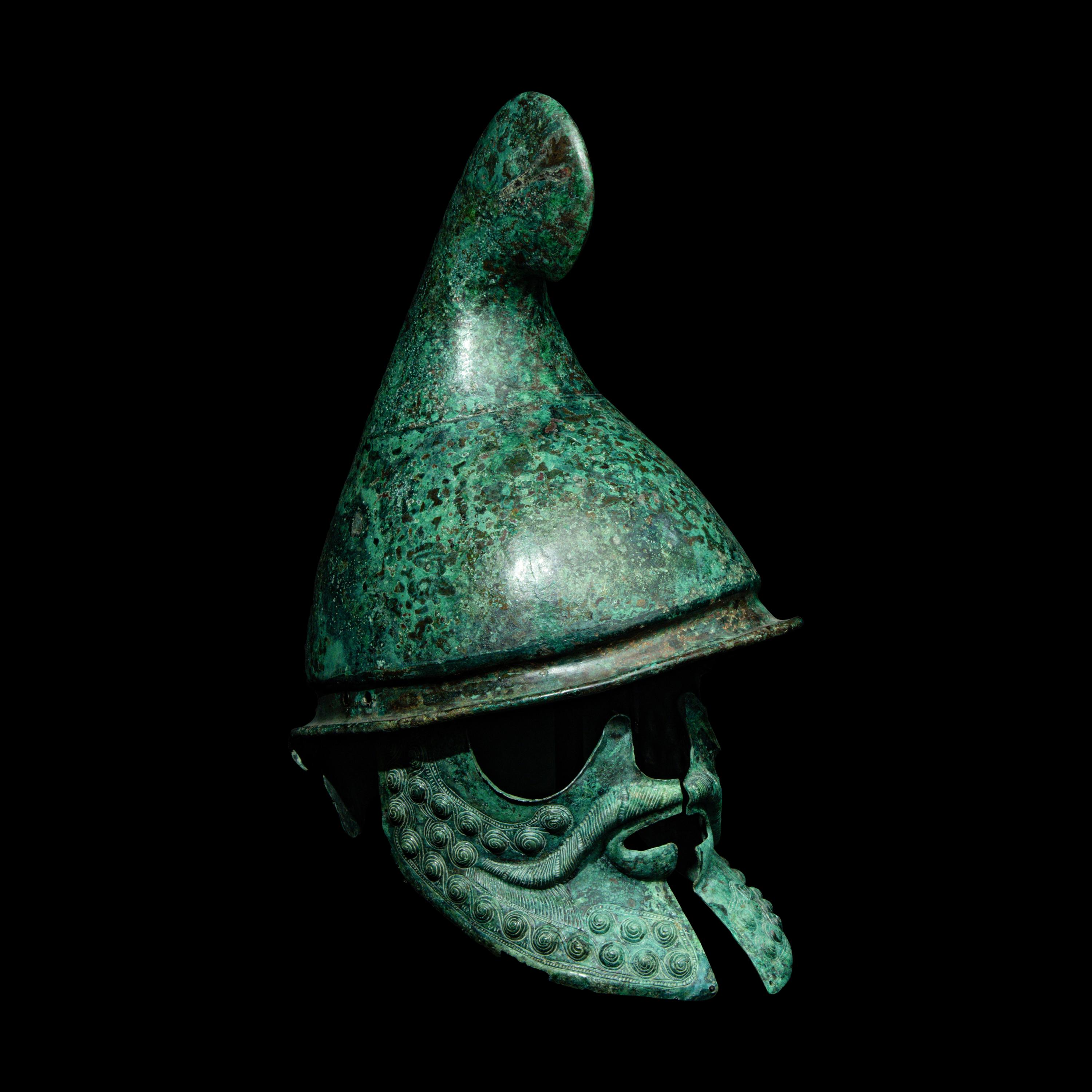A Greek Bronze Phrygian Helmet