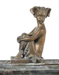 A French Art Deco Bronze-Mounted Marble Fountain and Pier Mirror