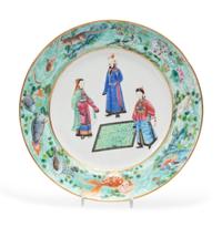 Four Chinese Export Porcelain Plates