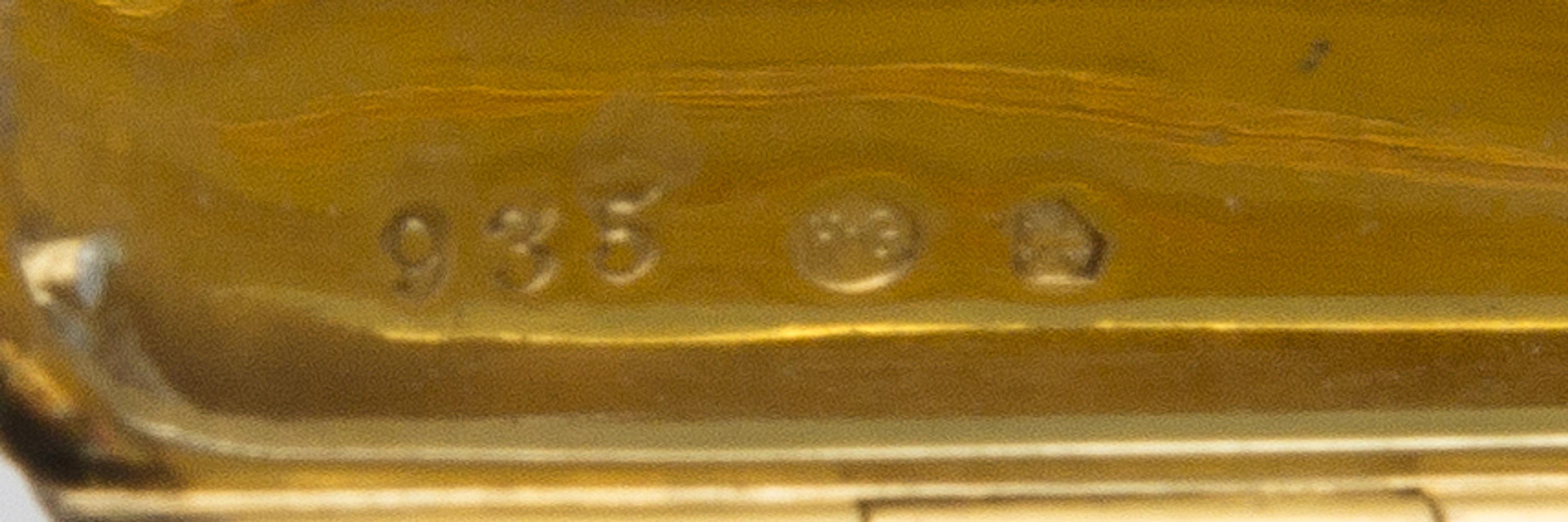 An Austrian Silver-Gilt and Guilloche Enameled Snuff Box, Maker's Mark H.G., Vienna, Second Quarter 20th Century, the lid having a blue