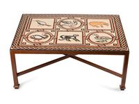 A Roman Style Mosaic Inset Low Table