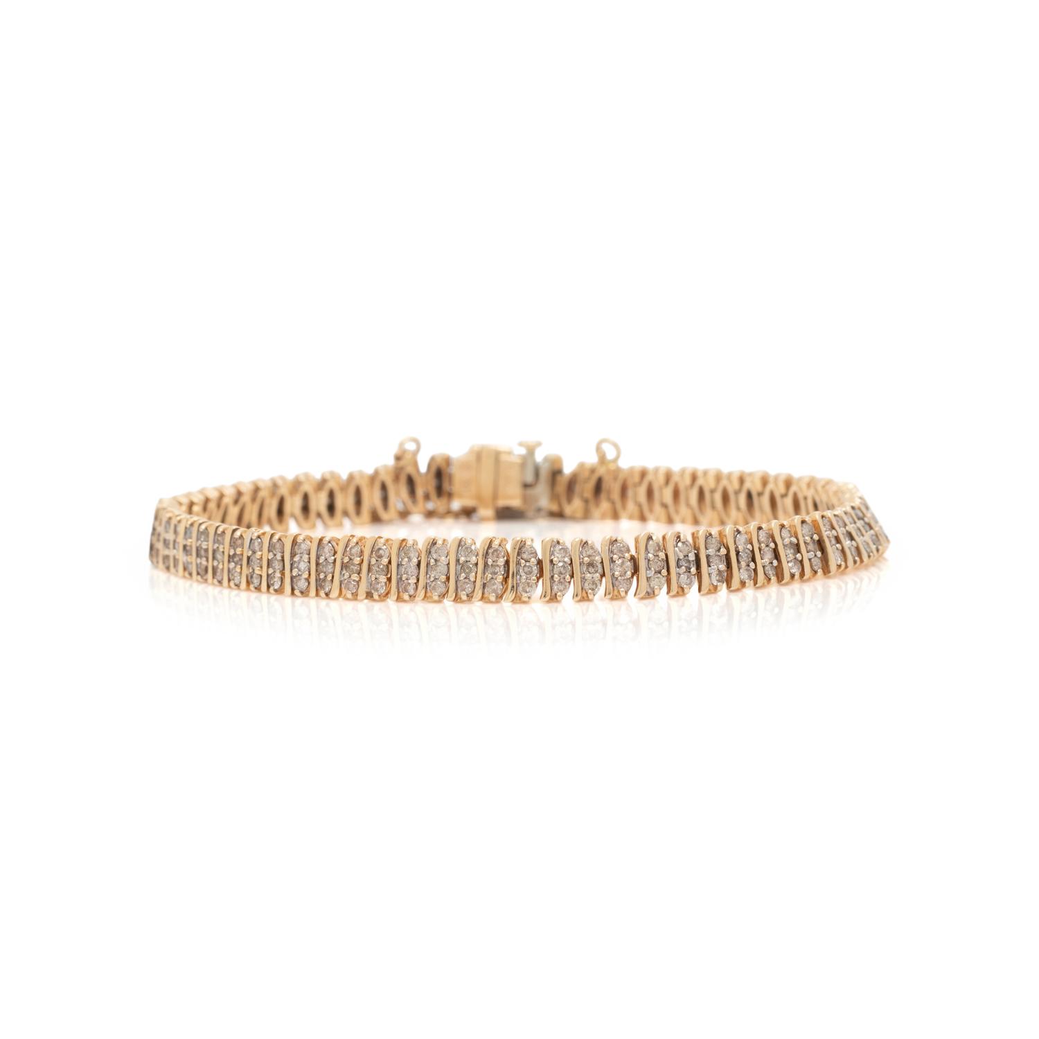 YELLOW GOLD AND DIAMOND BRACELET