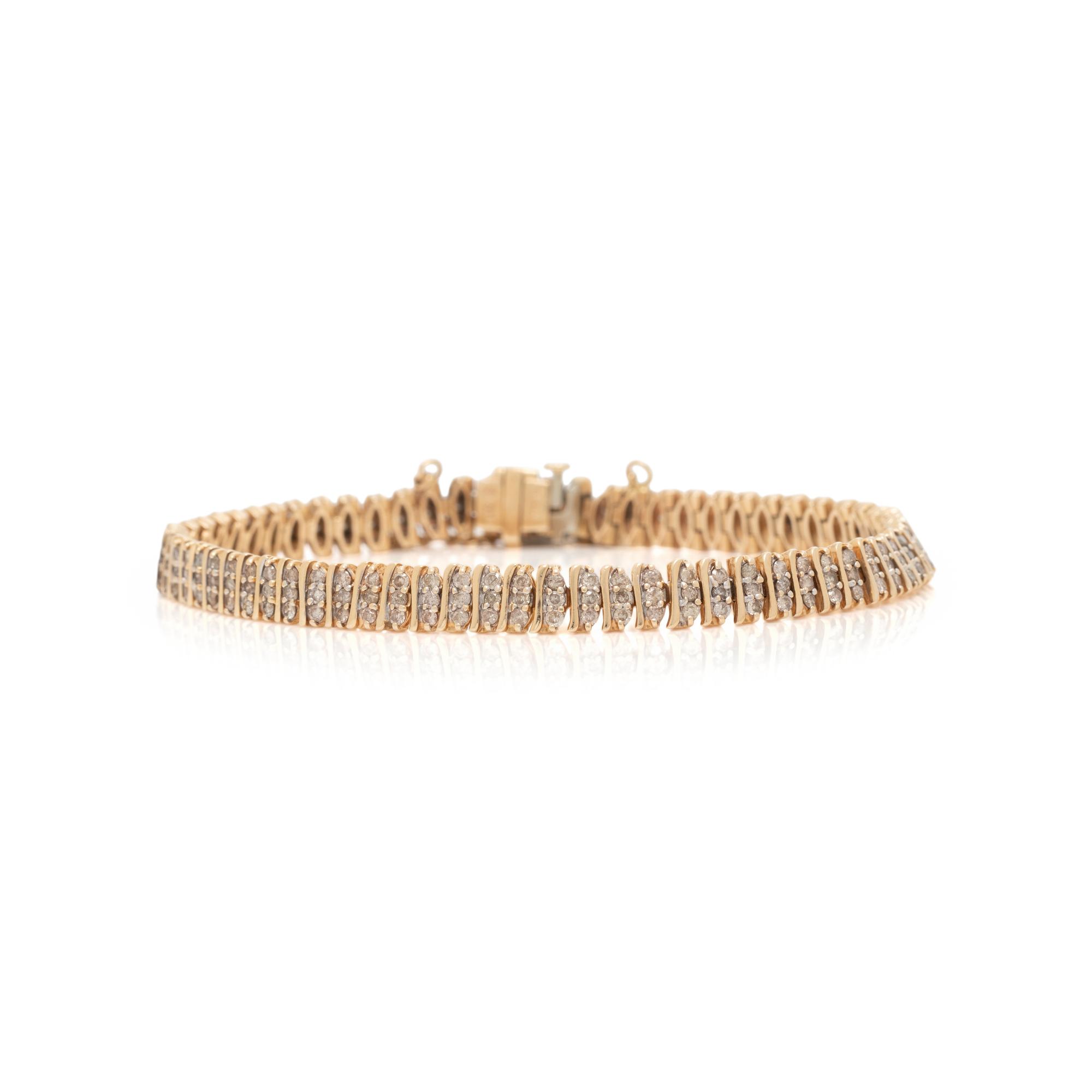 YELLOW GOLD AND DIAMOND BRACELET