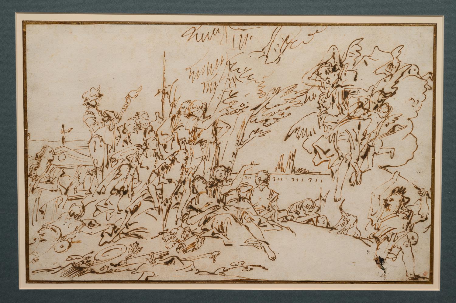 Crowd Scene with Angels