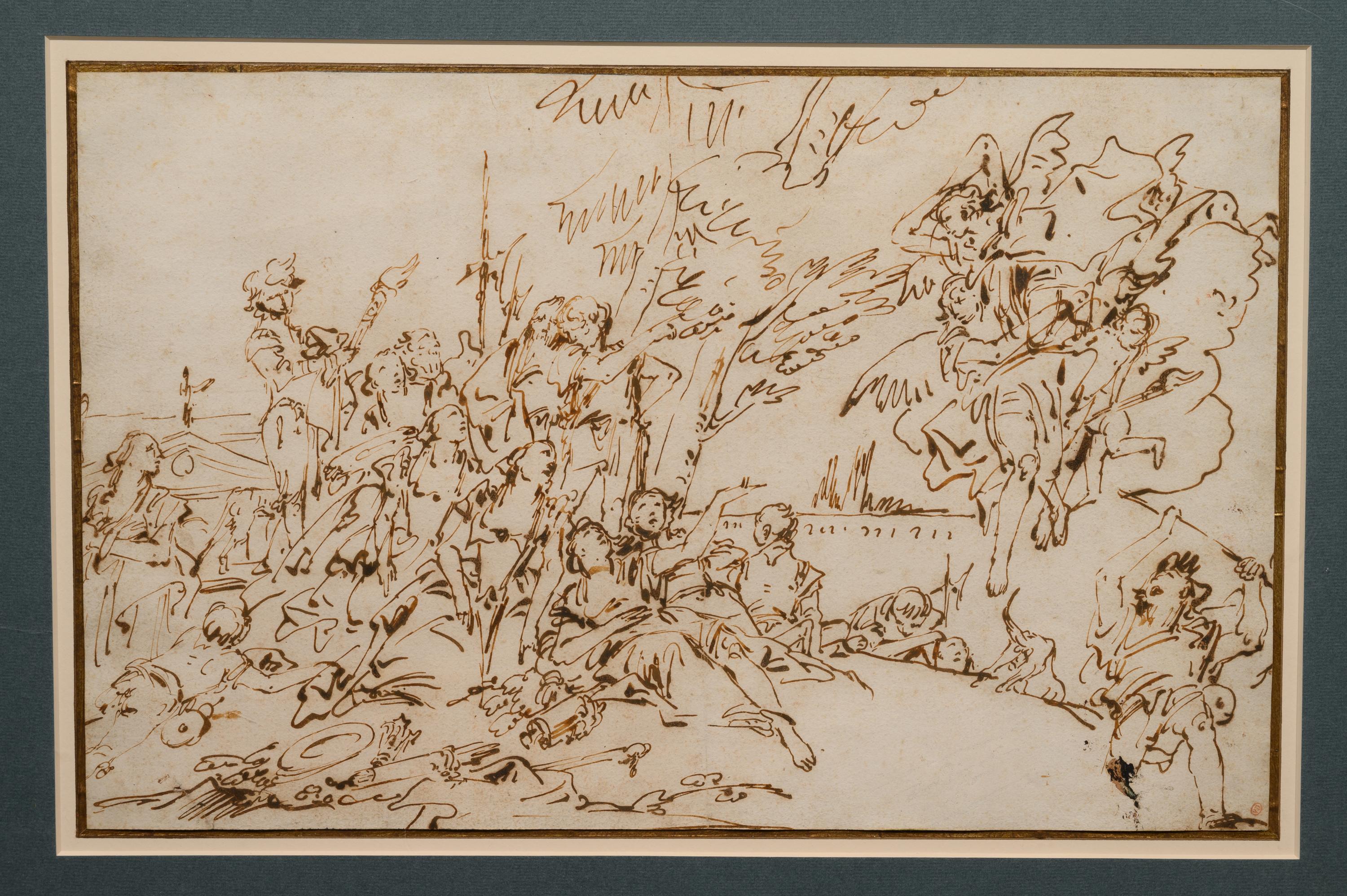 Crowd Scene with Angels