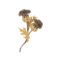 BUCCELLATI, BICOLOR GOLD AND SILVER THISTLE BROOCH