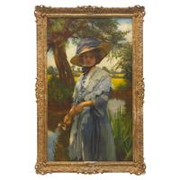 William Savage Cooper (British, active c. 1885–1903) — By the River, 1913