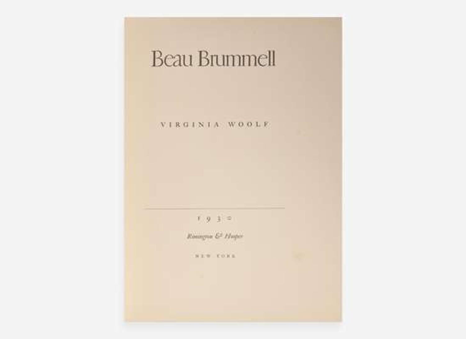 [Literature] Woolf, Virginia: Beau Brummell